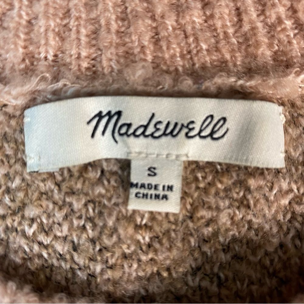 Madewell Shrunken Pullover Sweater in Leopard Pink Size S - Picture 3 of 10